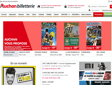 Tablet Screenshot of billetterie.auchan.fr